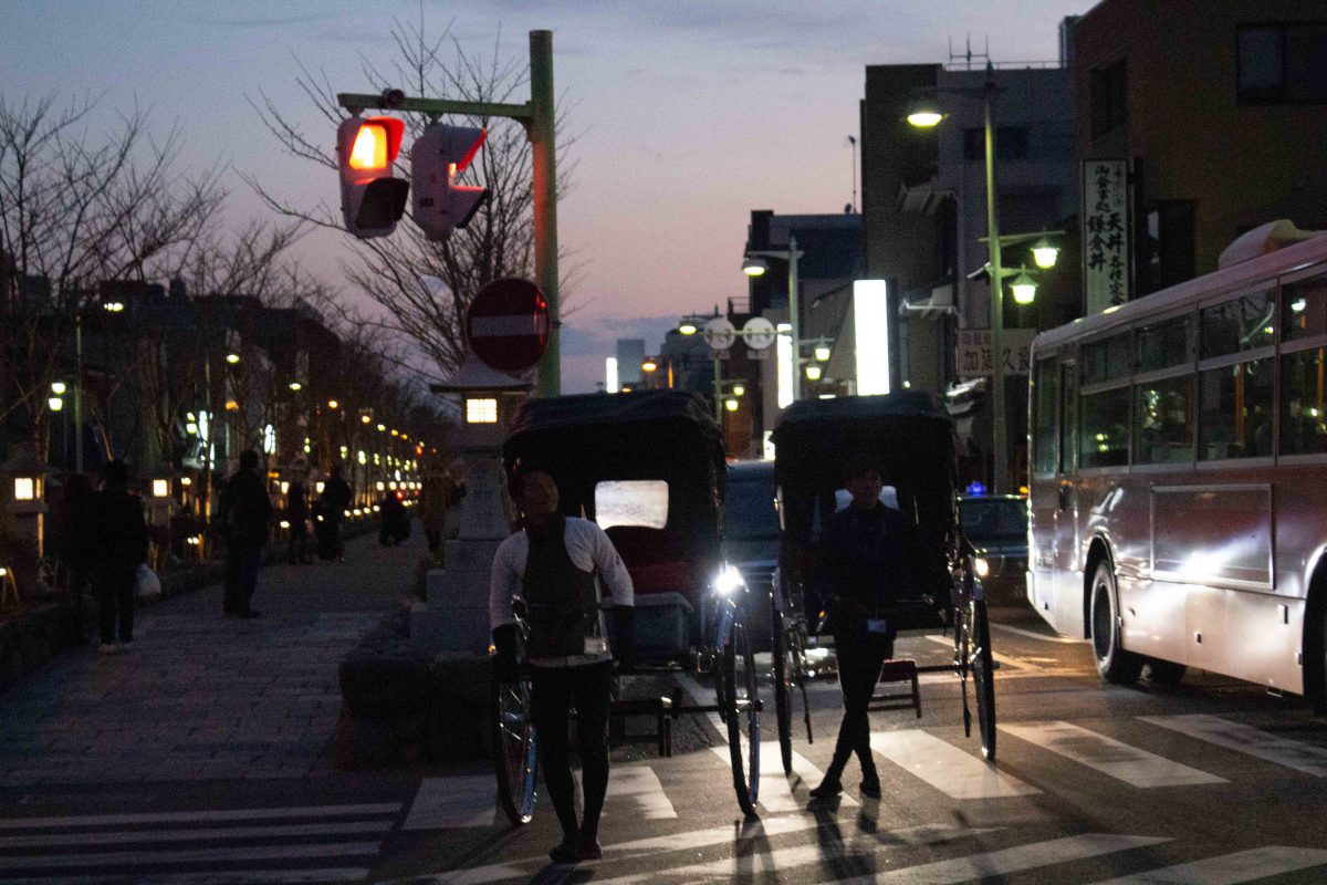 Kamakura rickshaw human drawn carts