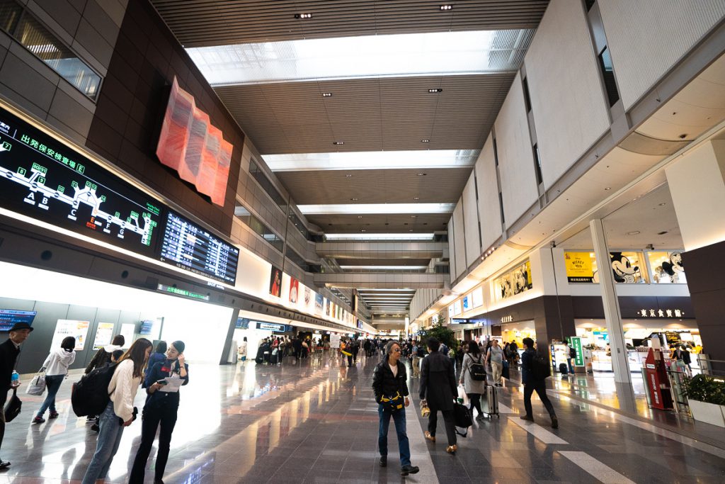 Domestic airlines' gates at Haneda International Airport