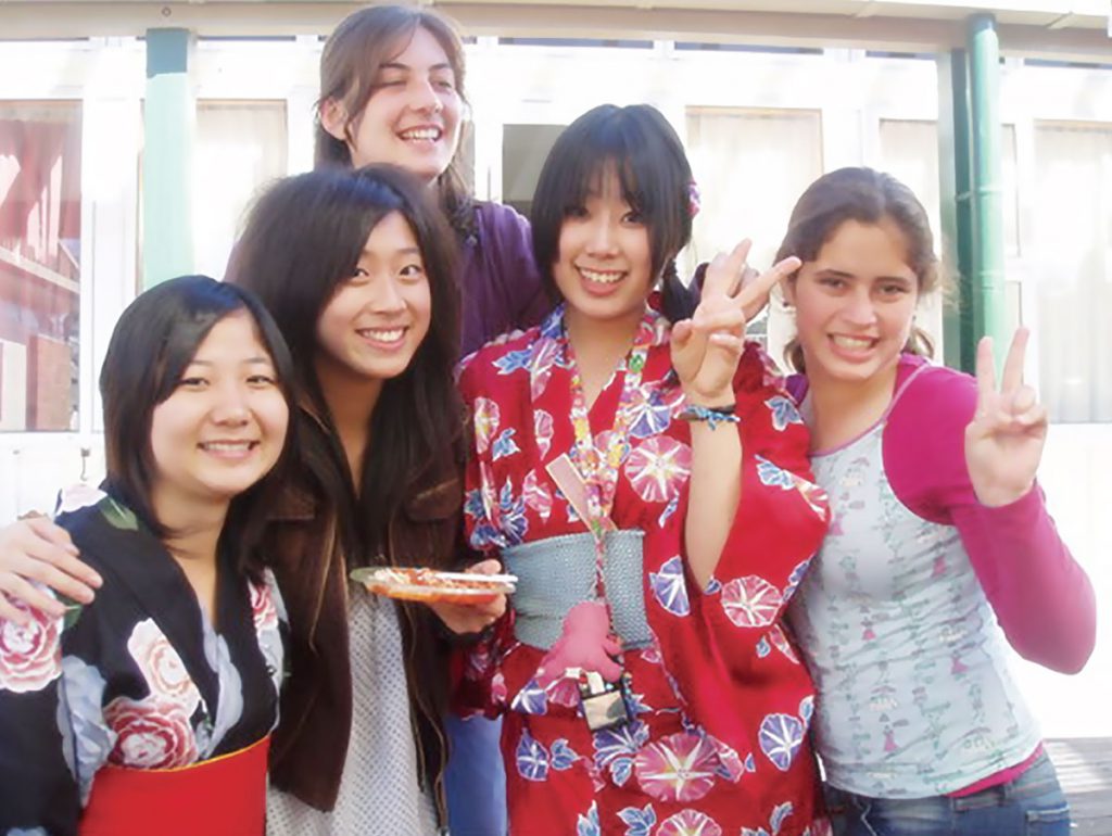 Wearing yukata