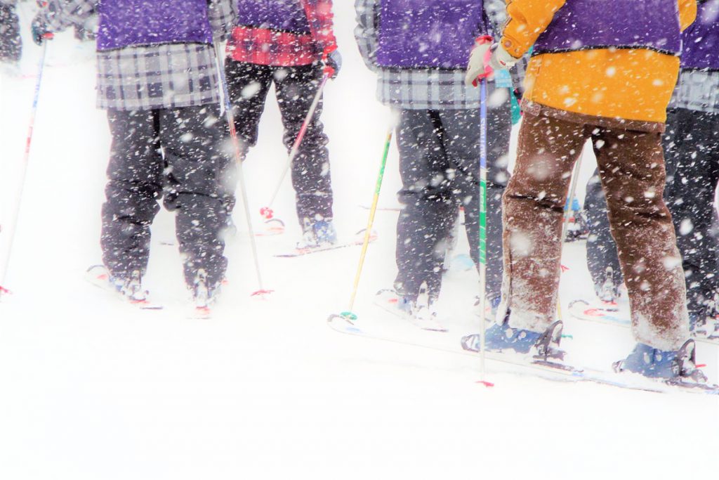Ski lesson for beginner