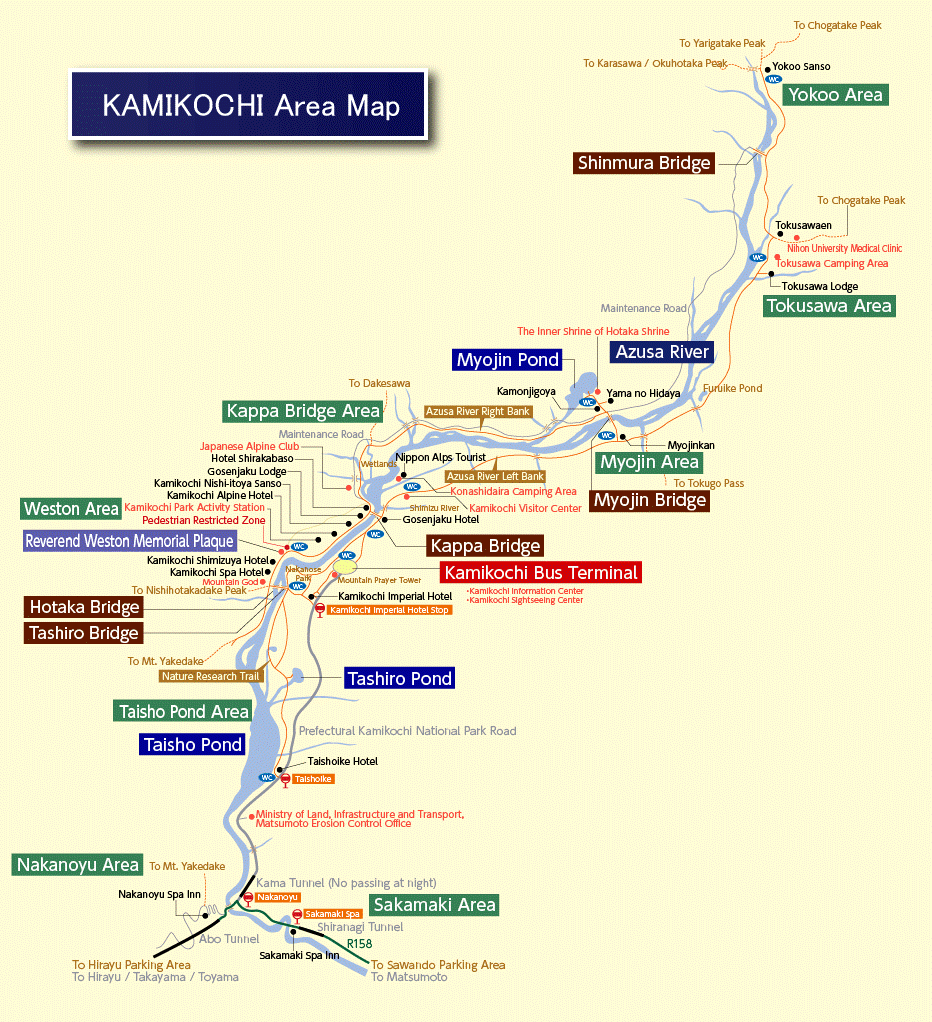 Kamikochi Area Map