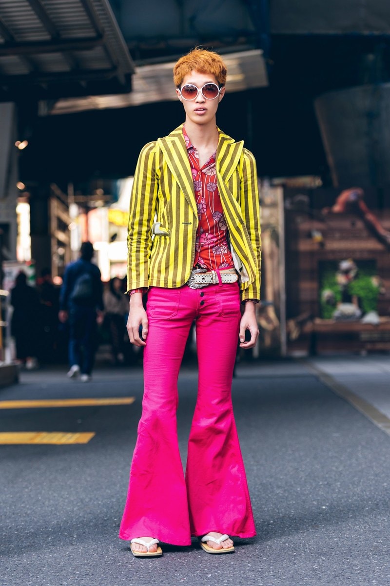 japanese street fashion bell bottom pants