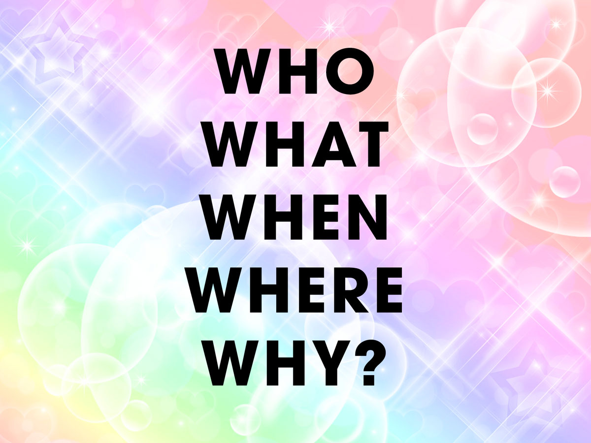 Who, what, when, where, why? in Japanese
